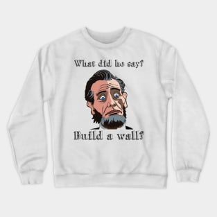 Funny surprised comic style Abraham Lincoln Crewneck Sweatshirt